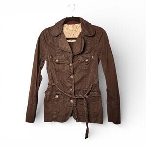 Unionbay Size Medium Black Utility Jacket with Waist Tie